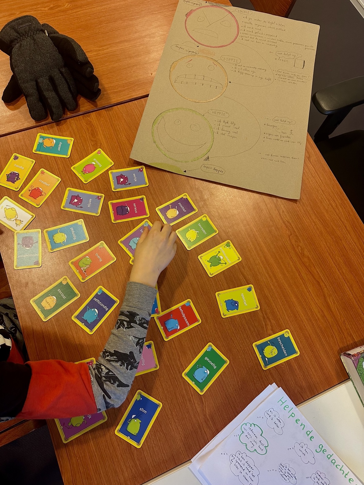 Spelmateriaal tijdens een sessie